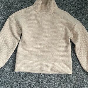 Blush Textured Turtleneck Sweater